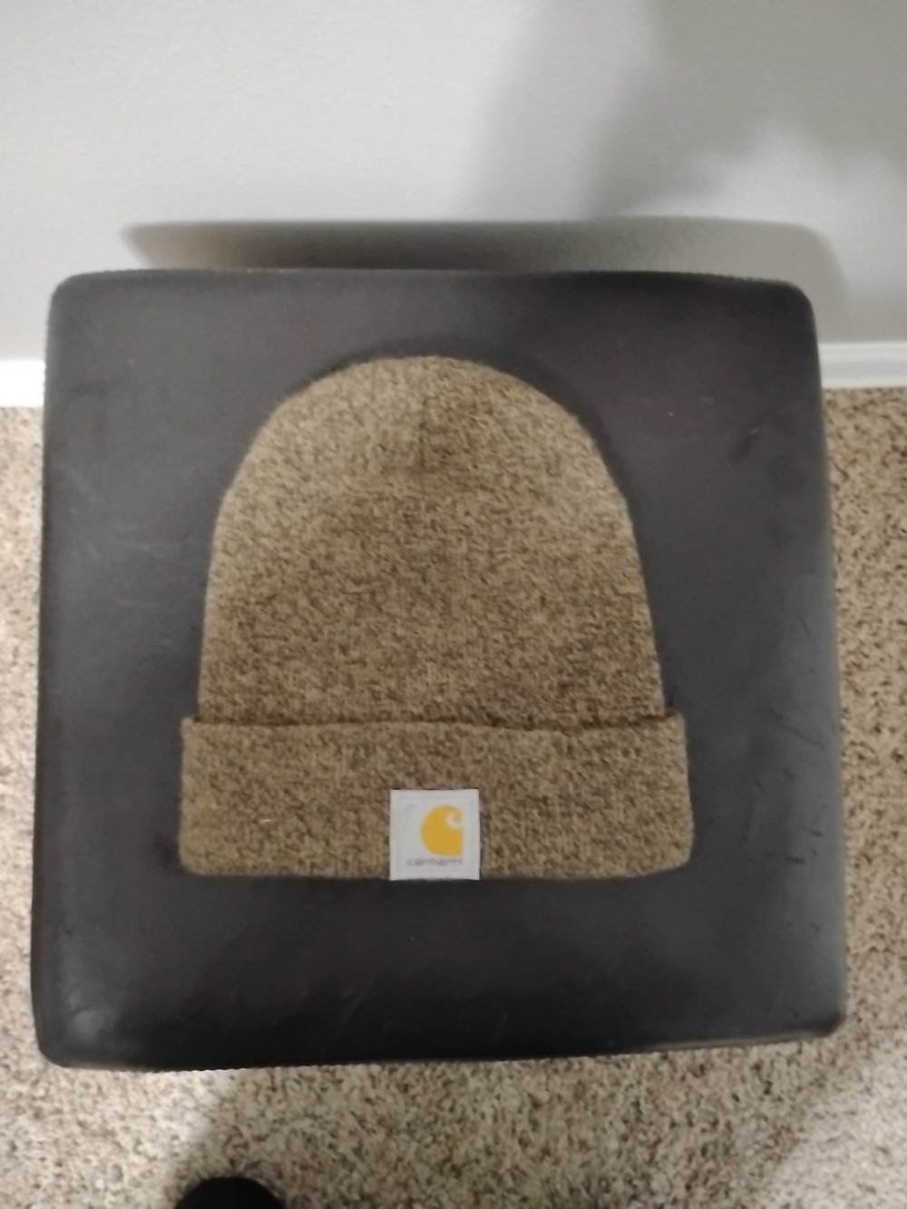 Carhartt Tan Olive Textured Knit Beanie